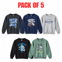 Pack of 5 Unisex Graphic Sweatshirts