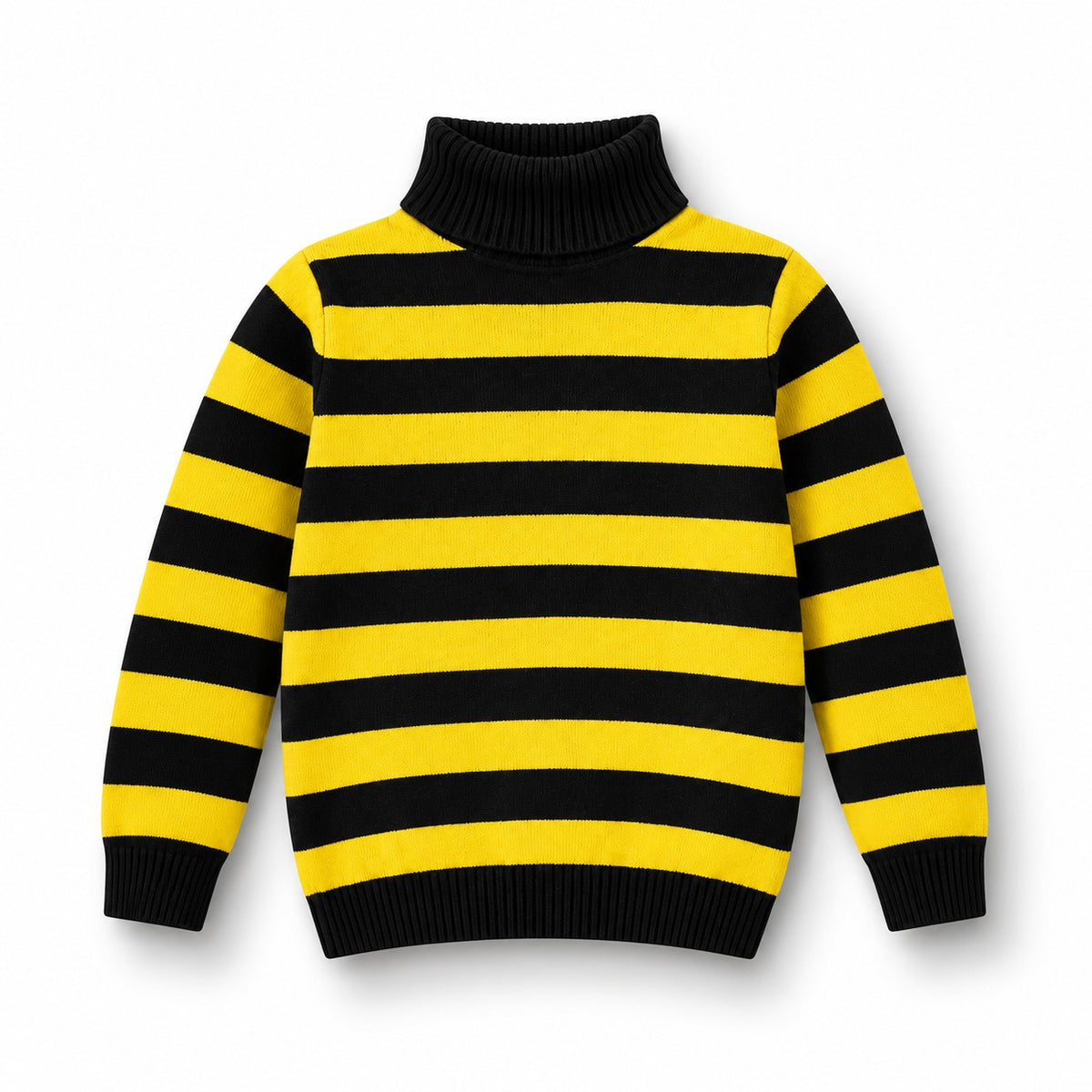 Men’s Round Neck Striped Sweater – Warm Knit Winter Pullover