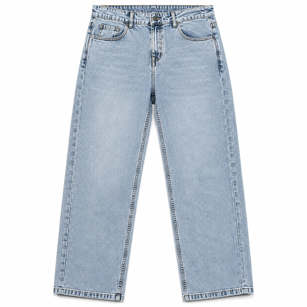 Pack of 3  Unisex Baggy Jeans – Black, Light Blue & Dark Blue