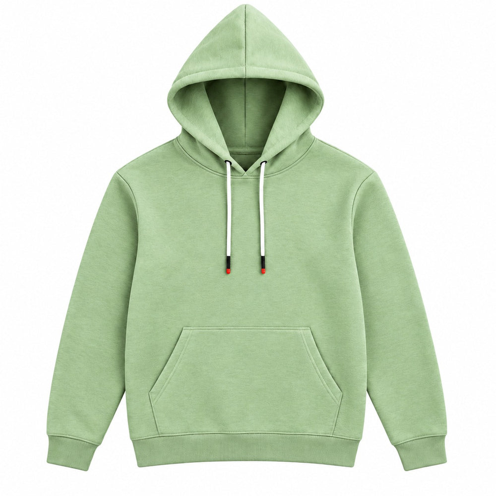 Unisex Kangaroo Pocket Hooded Sweatshirt Green