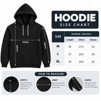 Unisex Kangaroo Pocket Hooded Sweatshirt Black