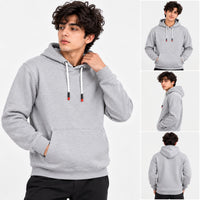 Unisex Kangaroo Pocket Hooded Sweatshirt Gray