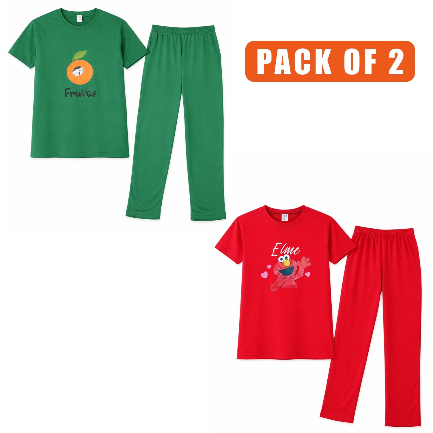 Pack of 2 Women’s Premium Cotton Tracksuit Set – Soft & Comfortable Ladies Wear for Summer