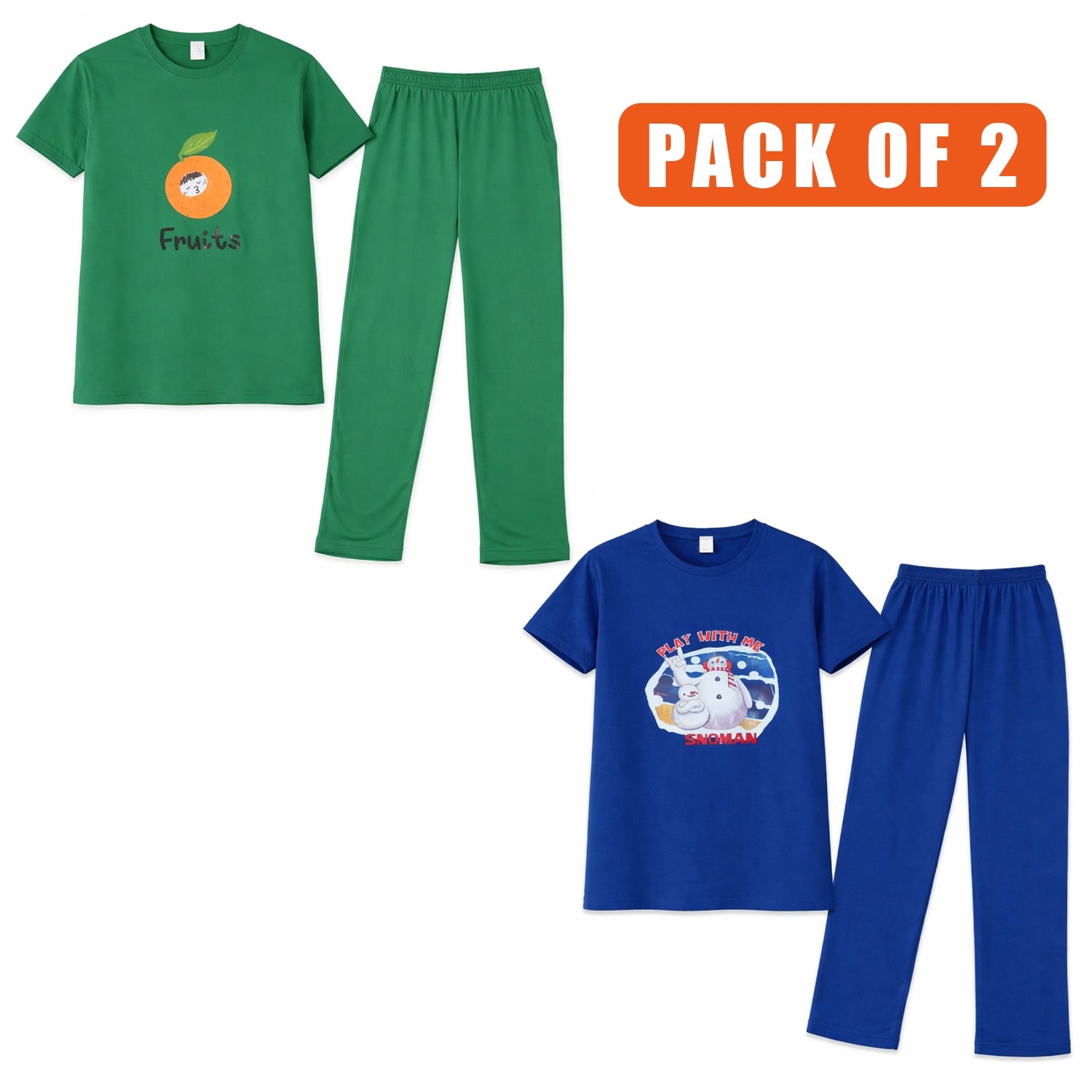 Pack of 2 Women’s Premium Cotton Tracksuit Set – Soft & Comfortable Ladies Wear for Summer