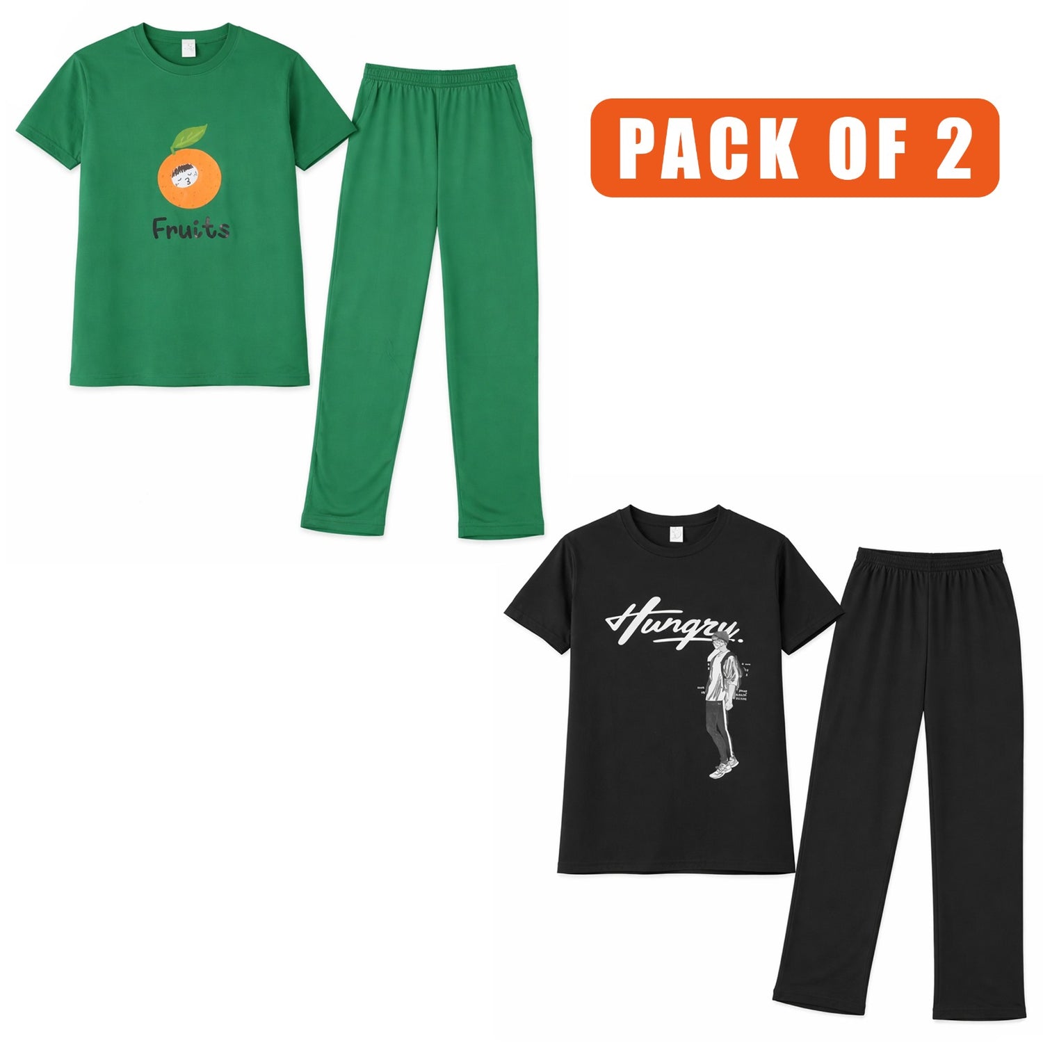 Pack of 2 Women’s Premium Cotton Tracksuit Set – Soft & Comfortable Ladies Wear for Summer