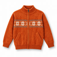 Men’s Round Neck Striped Sweater – Warm Knit Winter Pullover
