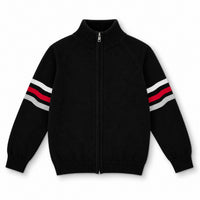 Men’s Round Neck Striped Sweater – Warm Knit Winter Pullover