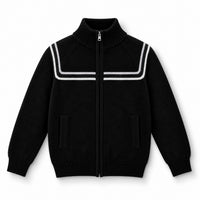 Men’s Round Neck Striped Sweater – Warm Knit Winter Pullover