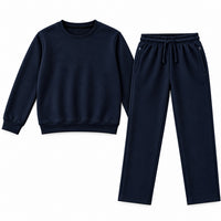 Men's Round Neck Fleece Tracksuit Blue