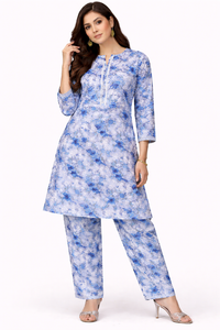 Women Printed Night Suit Set – Soft Cotton Lounge Wear (2 Piece)