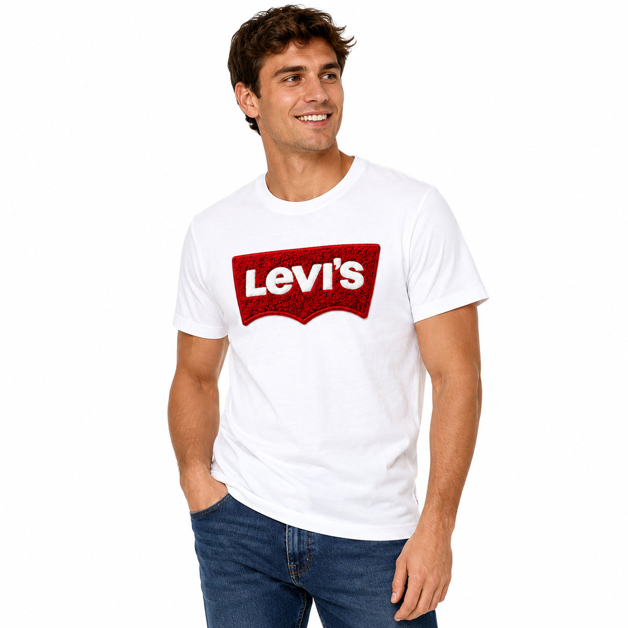 Men's Premium 3D Embossed Sticker Graphic T-Shirts