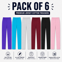 Pack of 6 Women cotton trousers – Soft Comfortable Daily Wear