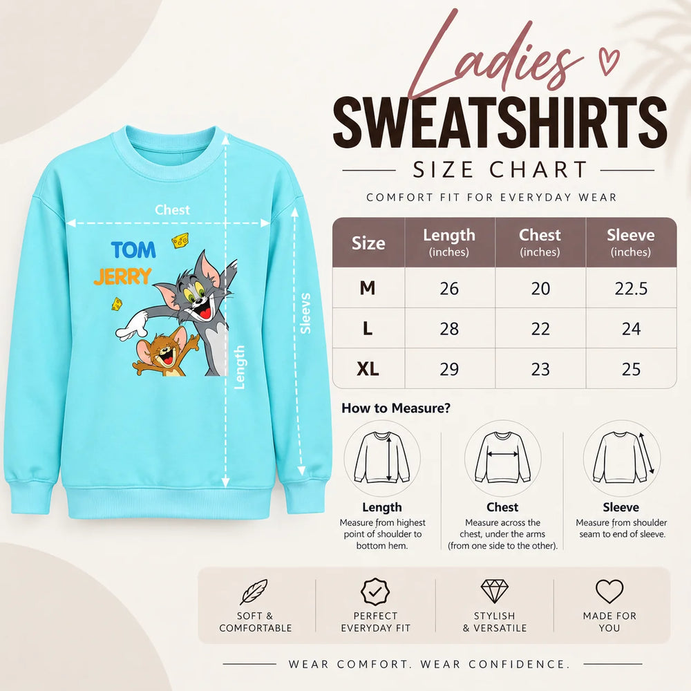 Women’s Sweatshirts Down Shoulder Comfortable & Stylish Everyday Wear Sky