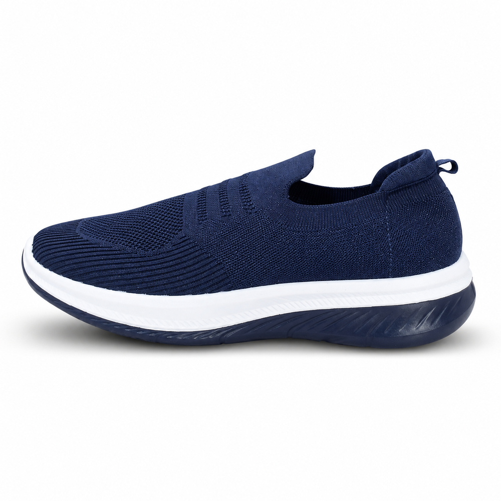 Men’s Navy Blue Knit Slip-On Snakers Shoes
