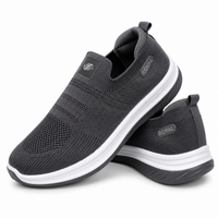 Men’s D.Gray Knit Slip-On Snakers Shoes