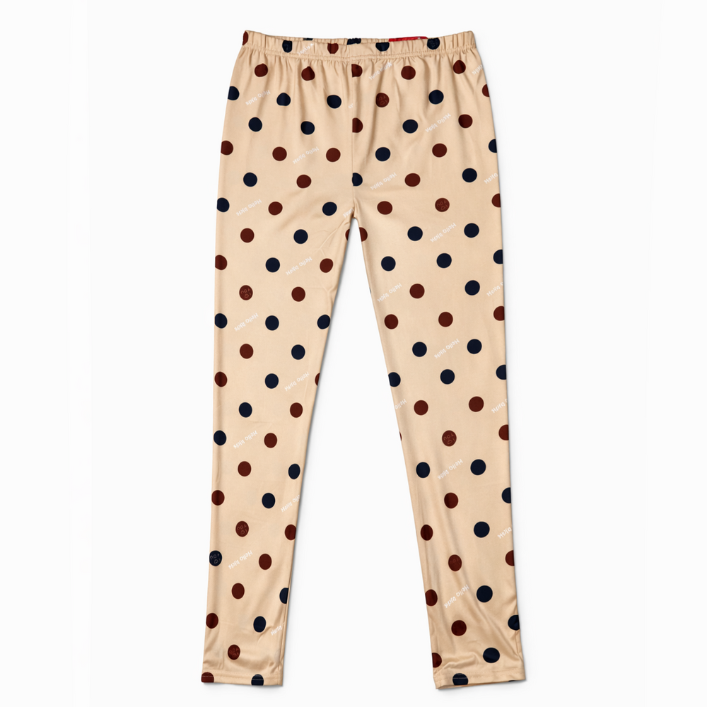 Women Polka Dot Cotton Stretch Leggings – Soft & Comfortable