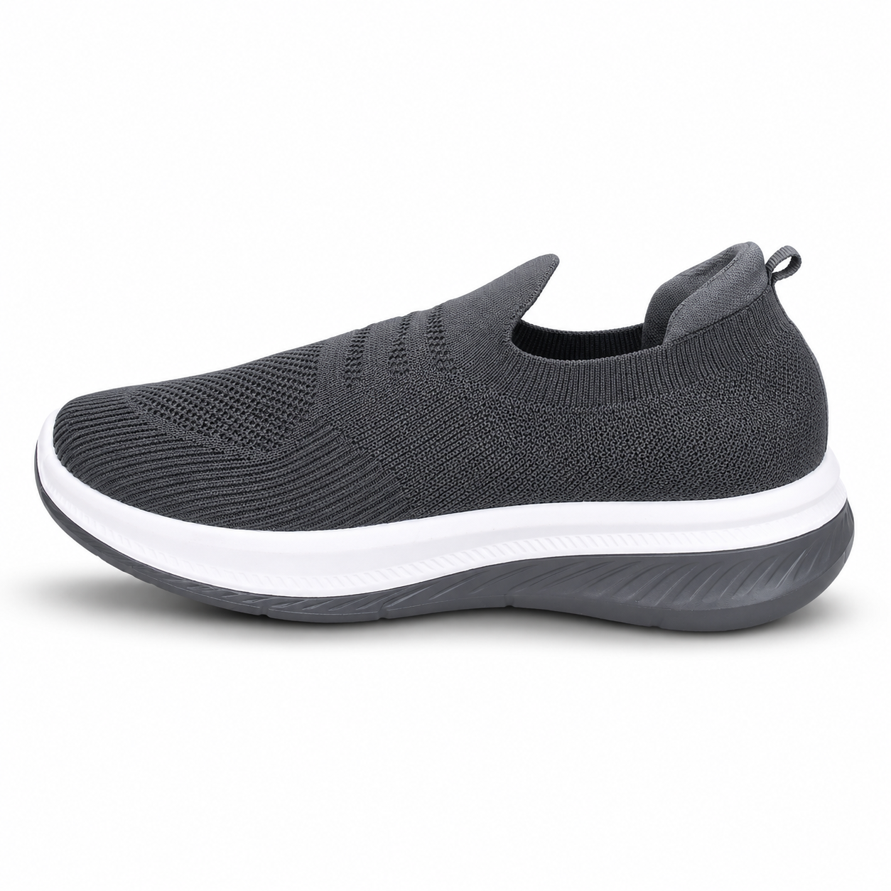 Men’s D.Gray Knit Slip-On Snakers Shoes