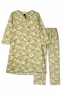 Women Printed Night Suit Set – Soft Cotton Lounge Wear (2 Piece)