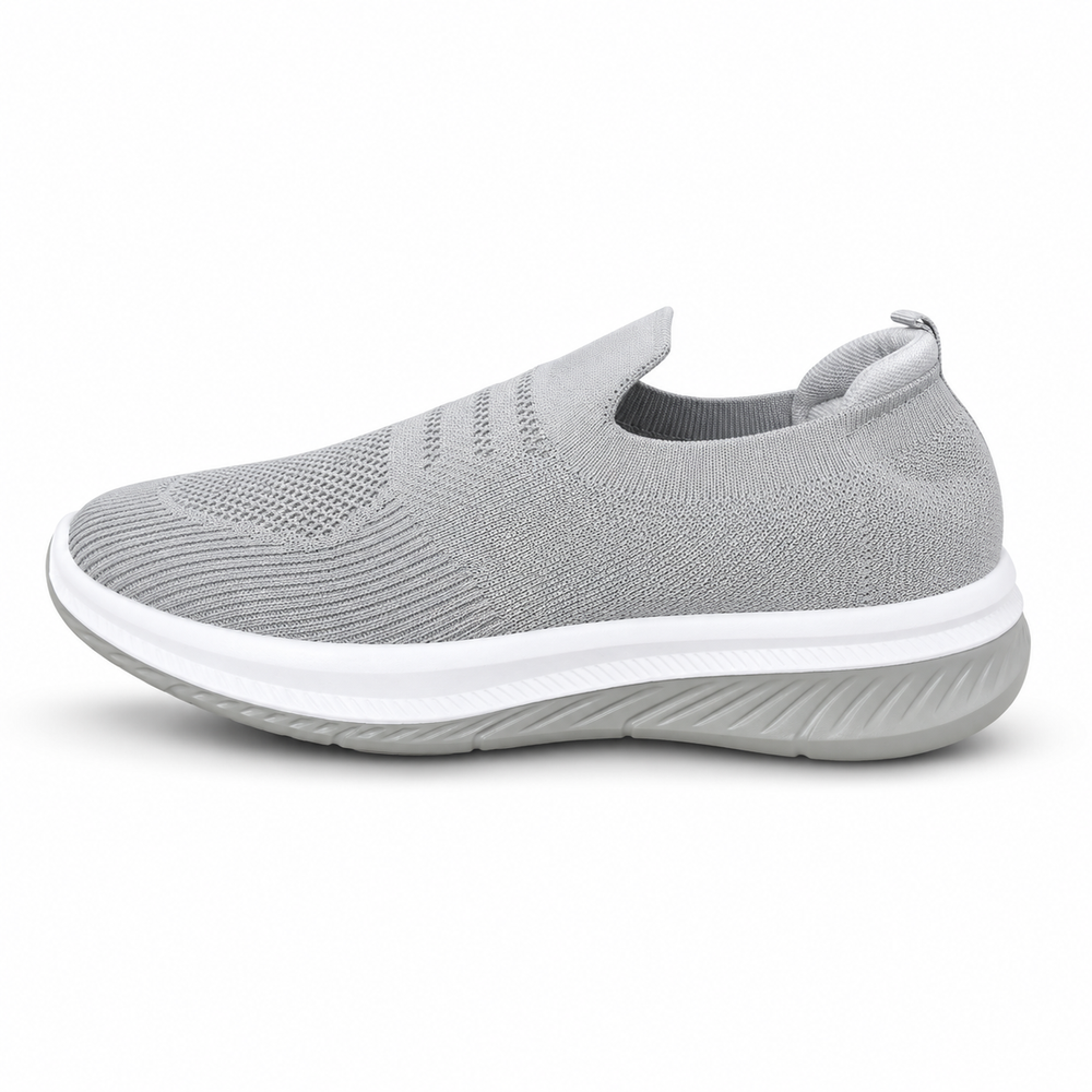 Men’s Grey Knit Slip-On Snakers Shoes