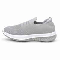 Men’s Grey Knit Slip-On Snakers Shoes