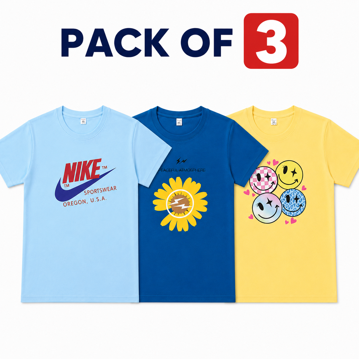 pack of 3 Cotton girls t shirts – Branded Shirts new