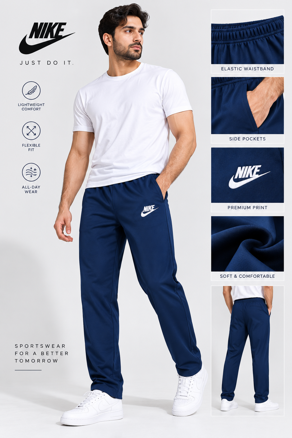 Men’s Terry Trousers Black, L.Brown & Navy