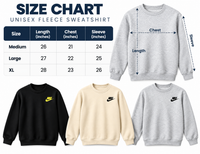 Unisex Fleece Sweatshirt Cream Premium Full Sleeve Winter Sweatshirt