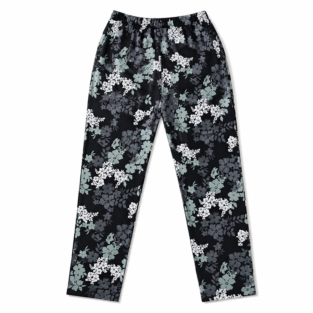 Printed Ladies Cotton Trousers – Soft Stretch Casual Pajama Pants for Women