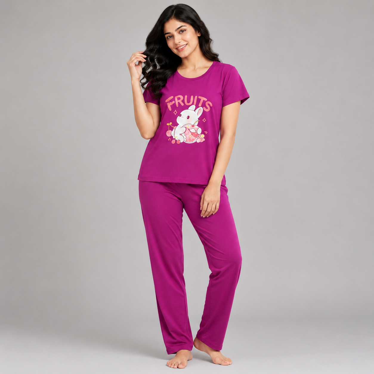 Women’s Premium Cotton Tracksuit Set – Soft & Comfortable Ladies Casual Wear for Summer